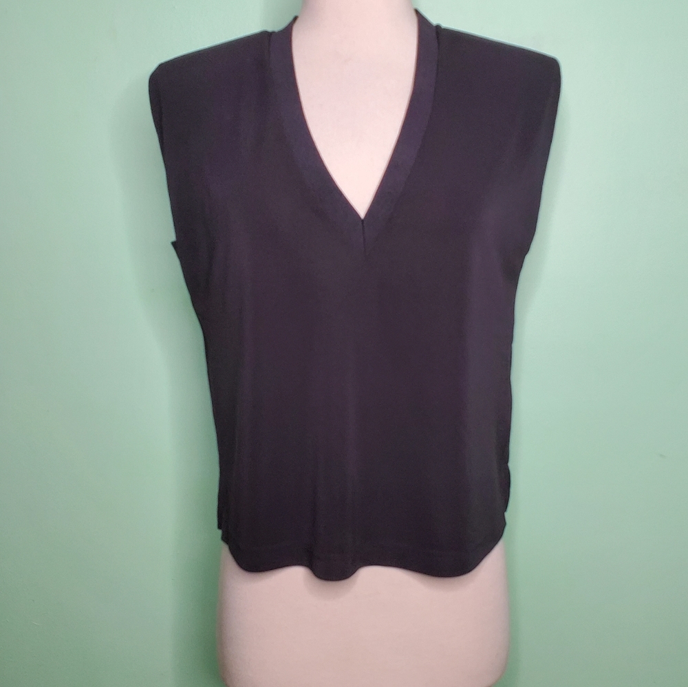 Studio Badgley Mischka V Neck Sleeveless Blouse
